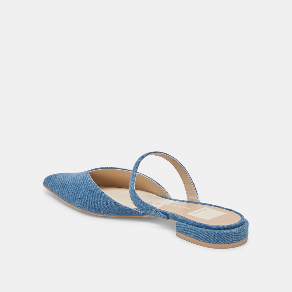 Dolce Vita Kanika Denim Women Flats Blue | US-280417DPV