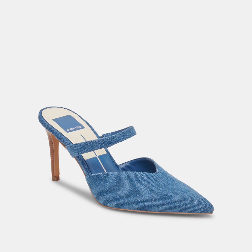 Dolce Vita Kanika Denim Women Heels Blue | US-703925DKO