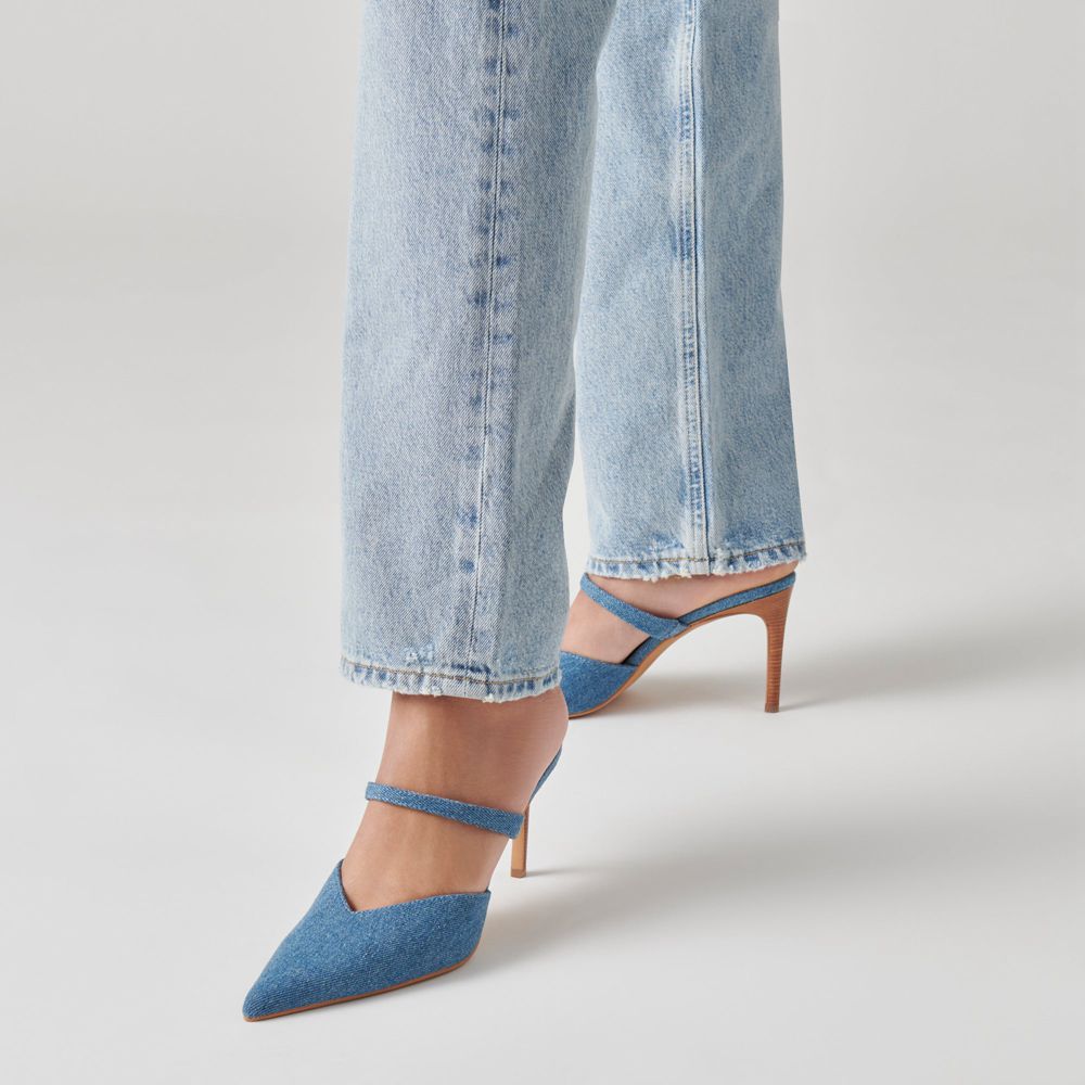 Dolce Vita Kanika Denim Women Heels Blue | US-703925DKO