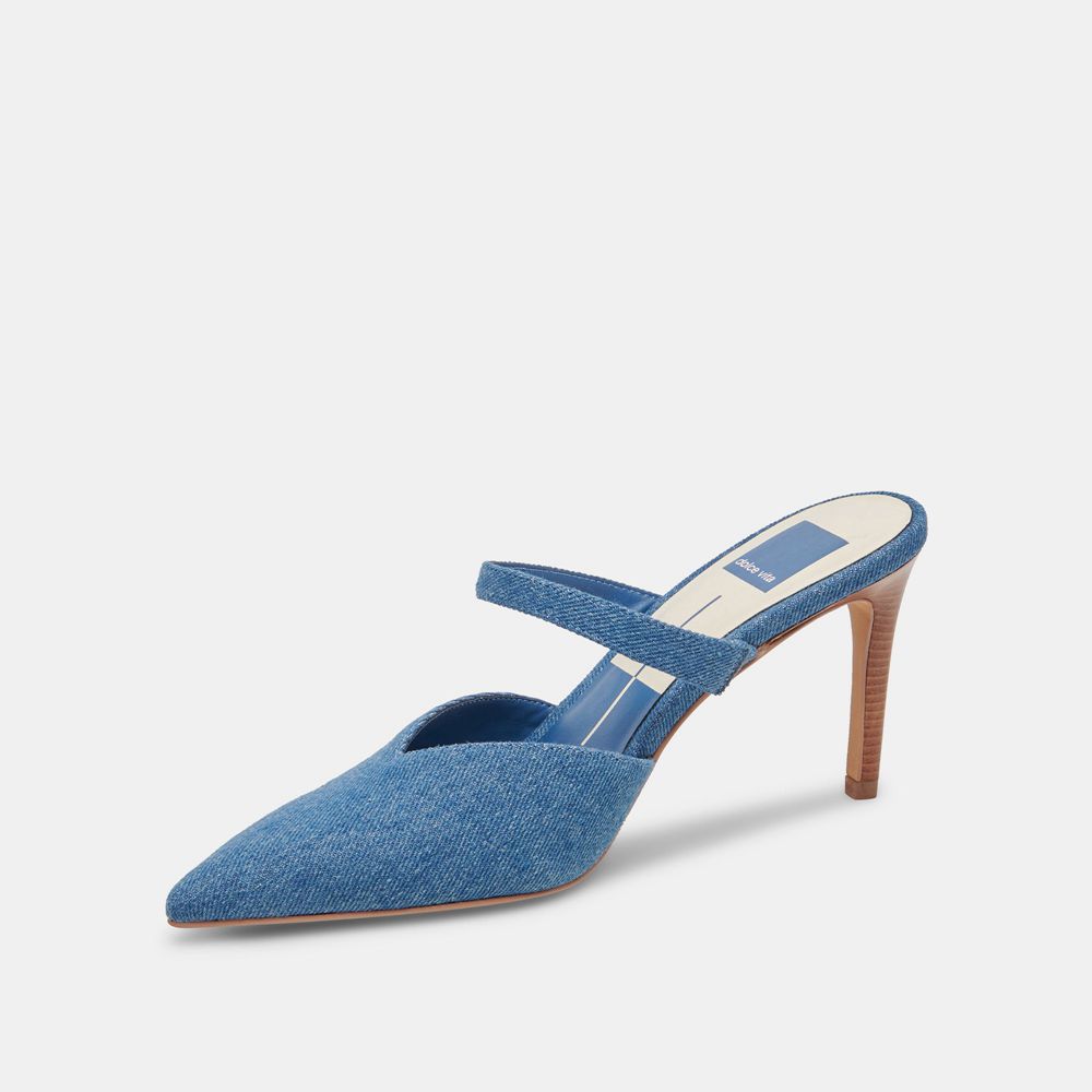 Dolce Vita Kanika Denim Women Heels Blue | US-703925DKO