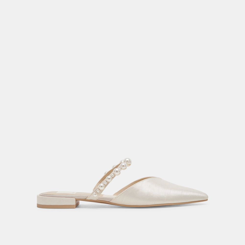 Dolce Vita Kanika Pearl Women Flats White | US-791548KYD