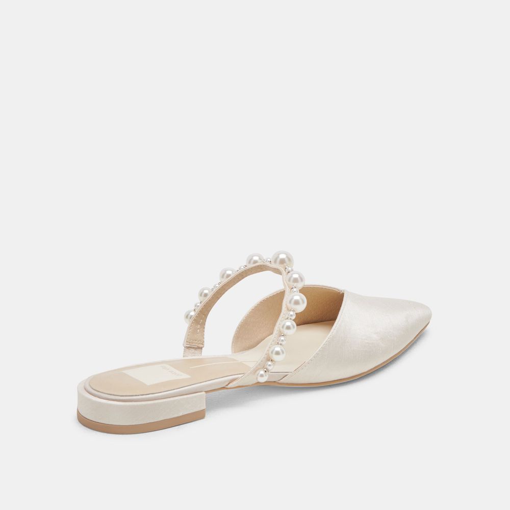 Dolce Vita Kanika Pearl Women Flats White | US-791548KYD