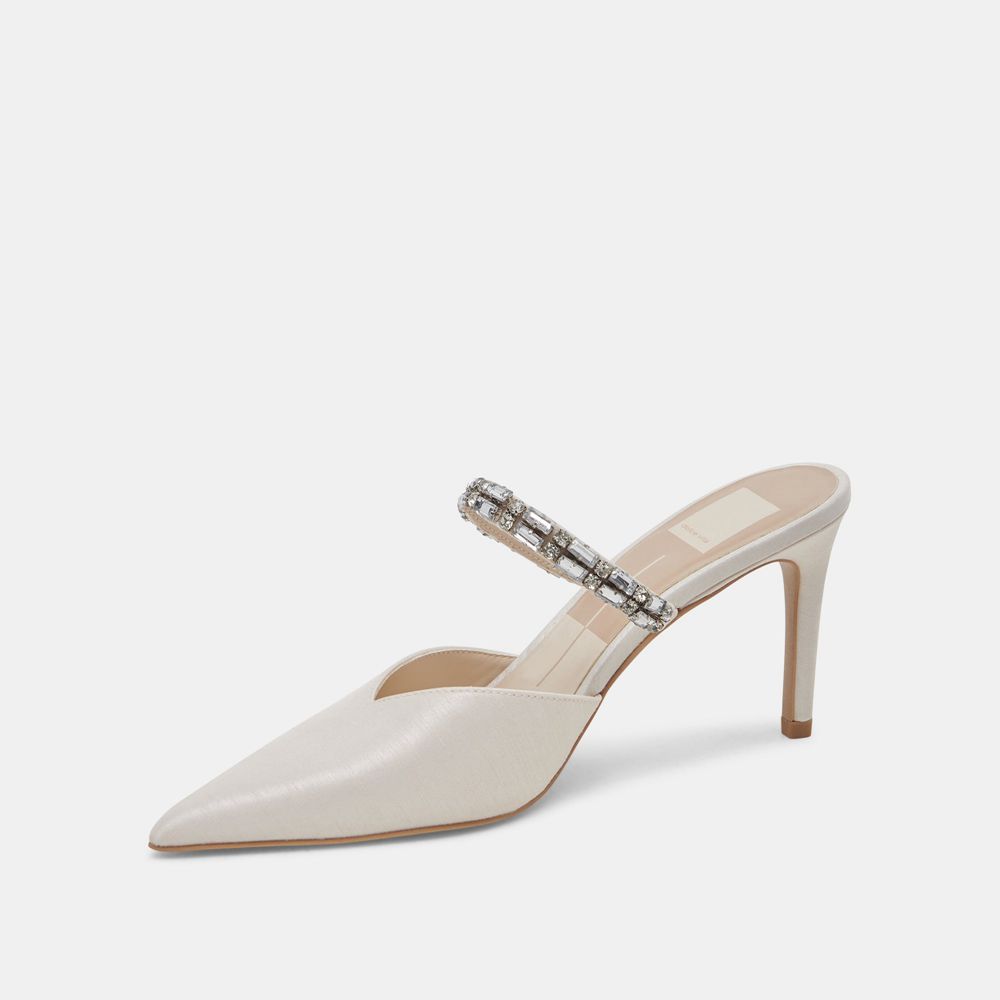 Dolce Vita Kanika Rhinestone Women Heels White | US-342680AOD