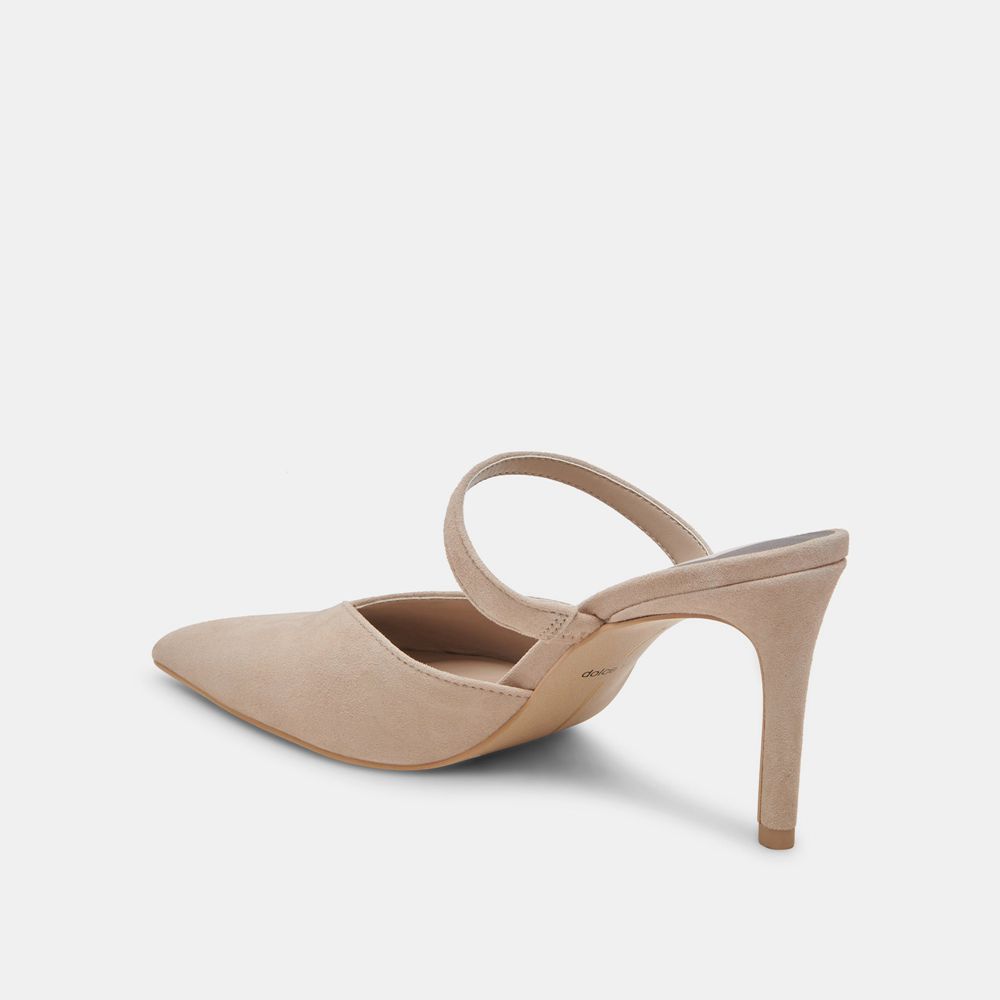 Dolce Vita Kanika Suede Women Heels Beige | US-254708IAO