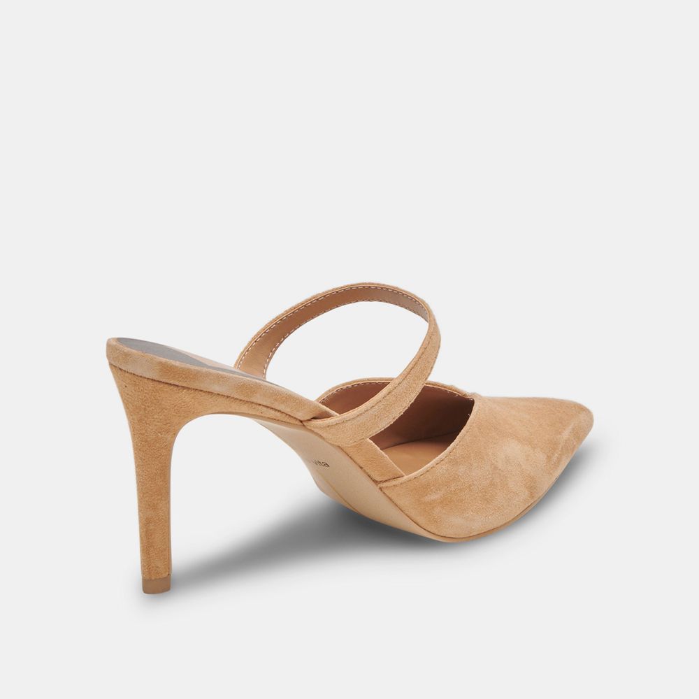 Dolce Vita Kanika Suede Women Heels Brown | US-758263DAX