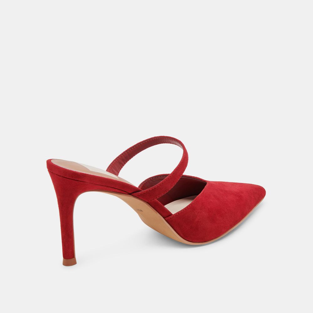 Dolce Vita Kanika Suede Women Heels Red | US-742689POZ