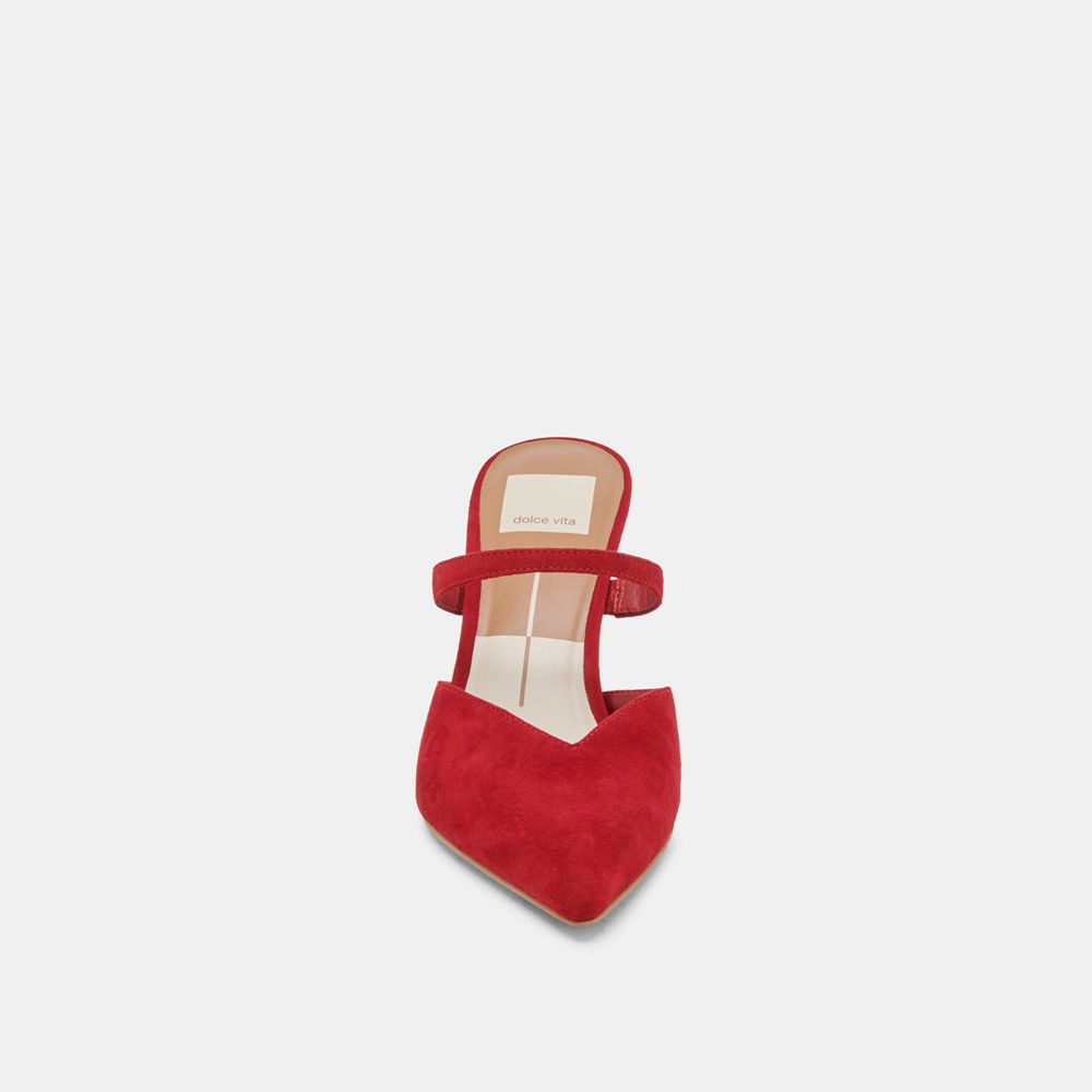 Dolce Vita Kanika Suede Women Heels Red | US-742689POZ