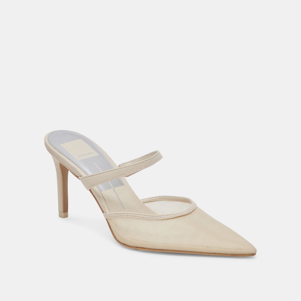 Dolce Vita Katik Mesh Women Heels Cream | US-546820BET