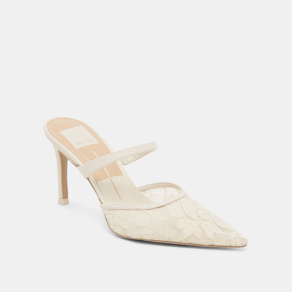 Dolce Vita Katik Wide Women Heels White | US-041375UBL