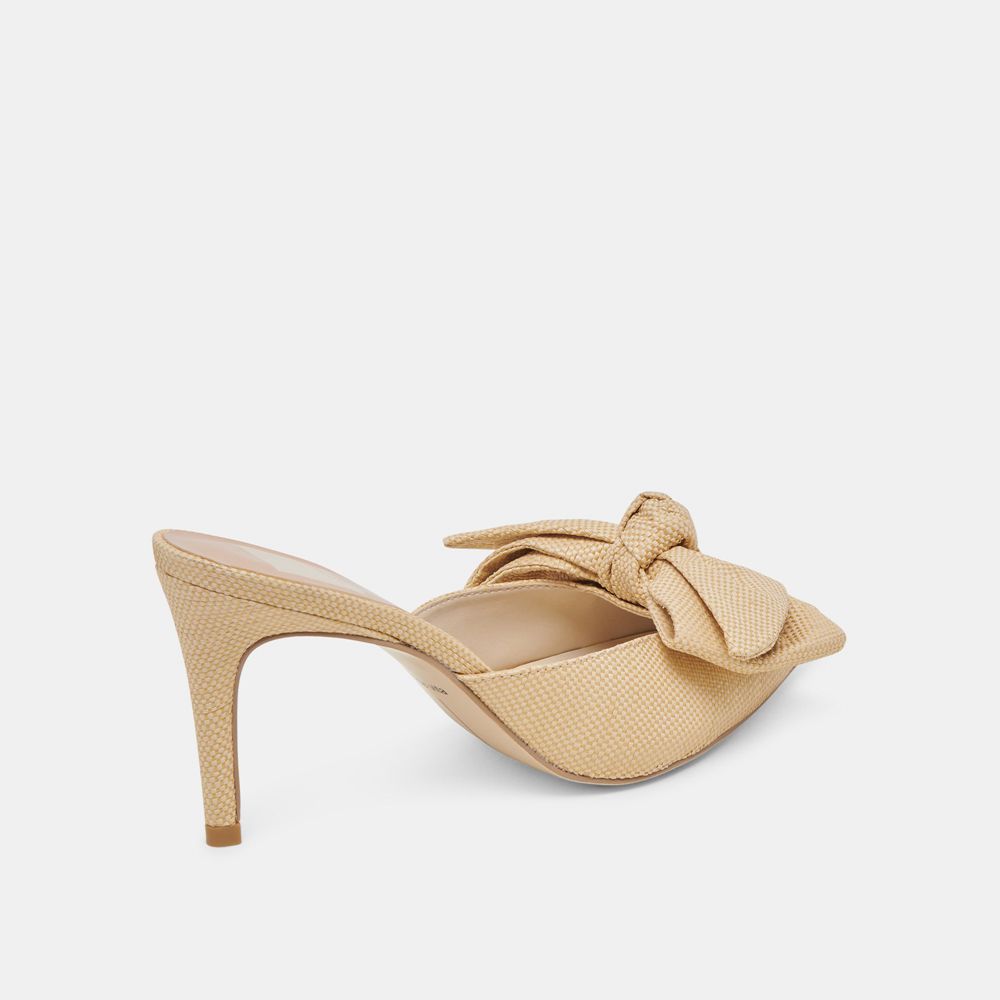 Dolce Vita Kayli Raffia Women Heels Light Brown | US-296435YQK