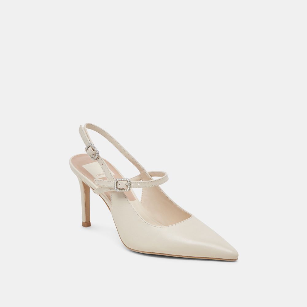 Dolce Vita Kellen Leather Women Heels Cream | US-549068GLK