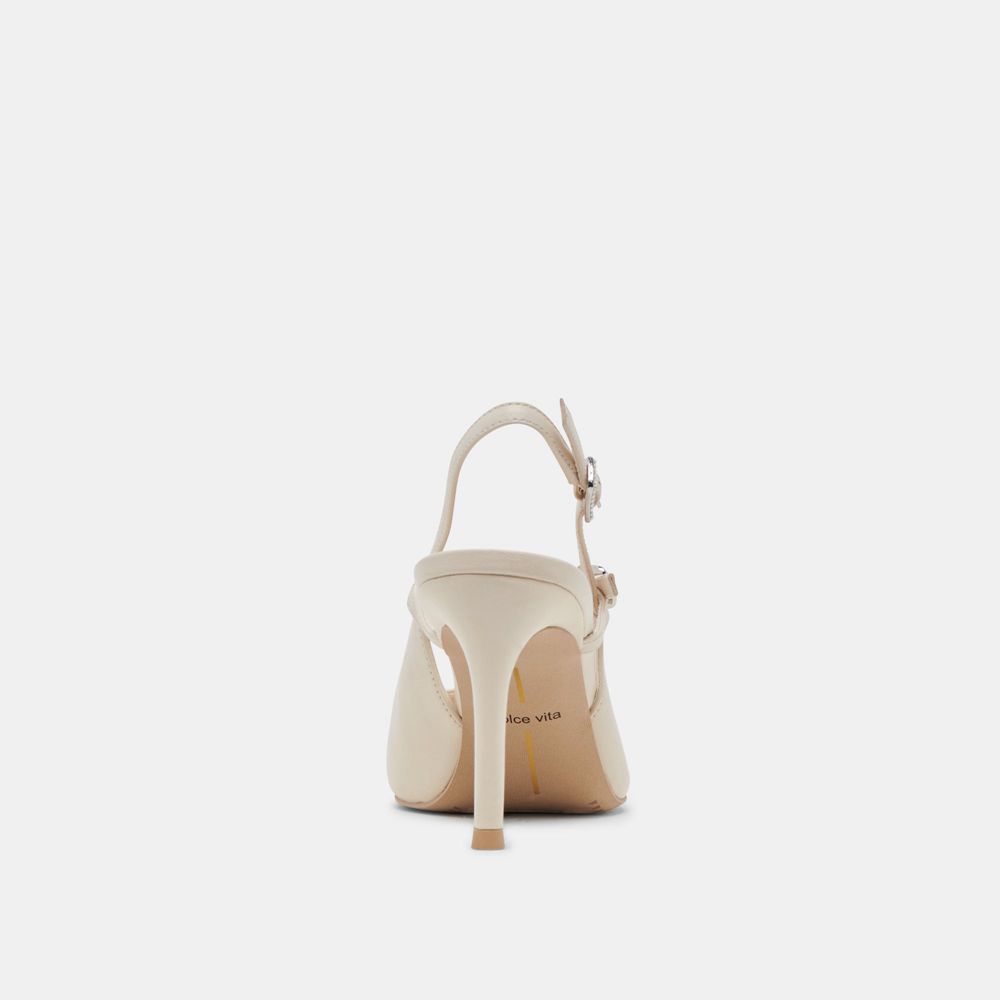 Dolce Vita Kellen Leather Women Heels Cream | US-549068GLK