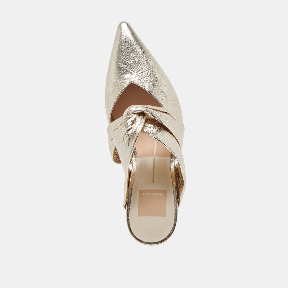 Dolce Vita Kelsy Leather Women Heels Platinum | US-793205LNT