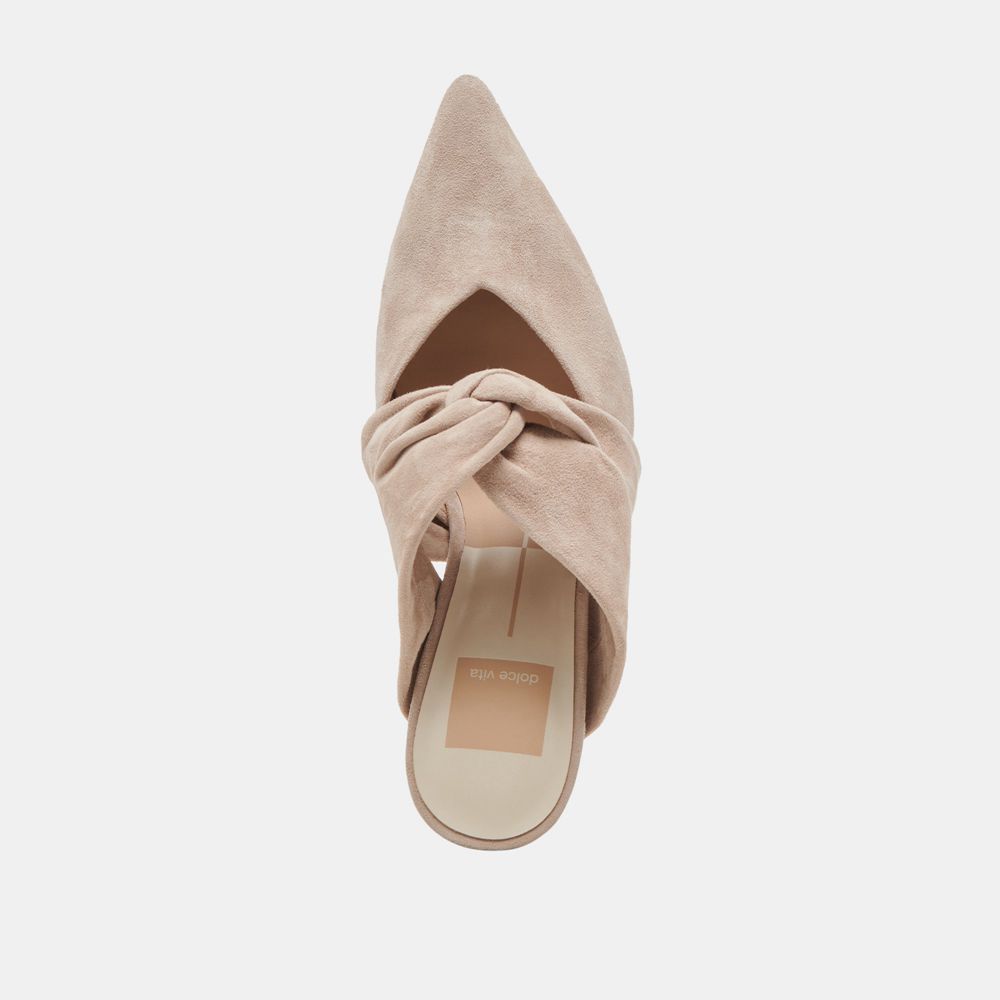 Dolce Vita Kelsy Suede Women Heels Beige | US-462871GWM