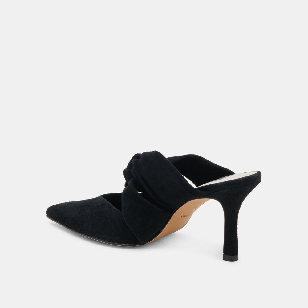 Dolce Vita Kelsy Suede Women Heels Black | US-962530DVZ