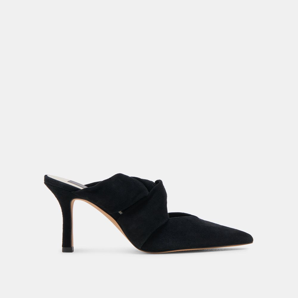 Dolce Vita Kelsy Suede Women Heels Black | US-962530DVZ