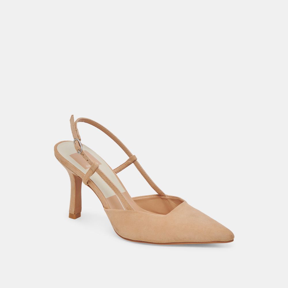 Dolce Vita Kim Suede Women Heels Brown | US-456013RMK