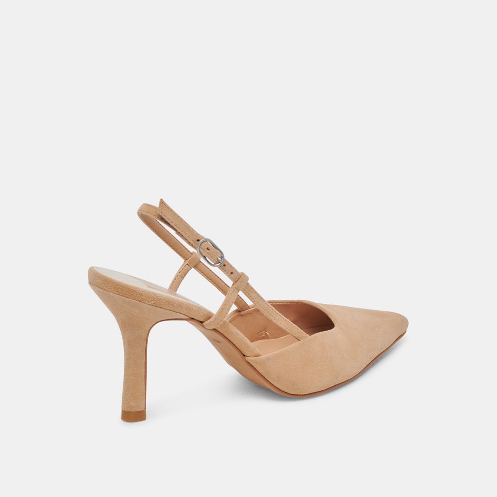 Dolce Vita Kim Suede Women Heels Brown | US-456013RMK