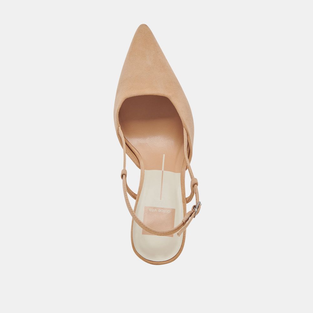 Dolce Vita Kim Suede Women Heels Brown | US-456013RMK