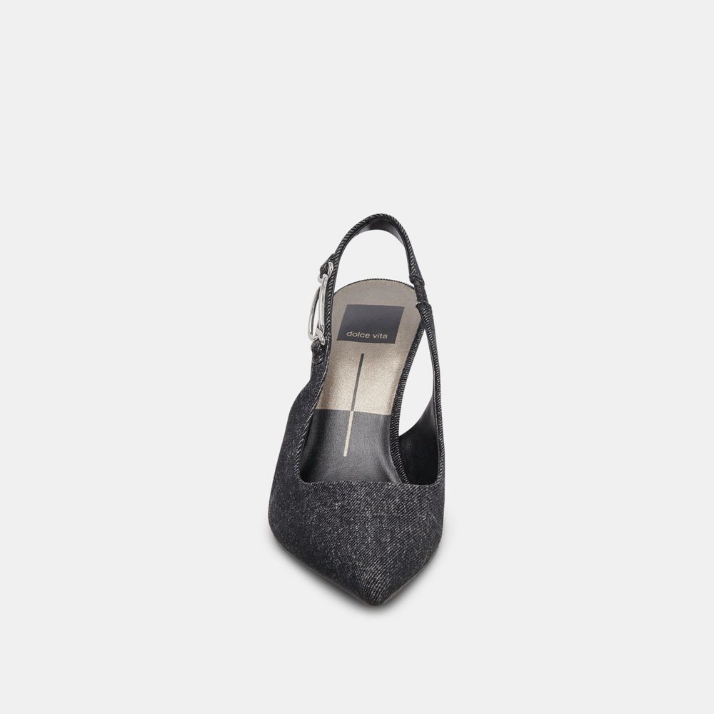 Dolce Vita Krista Denim Women Heels Black | US-310278PJR