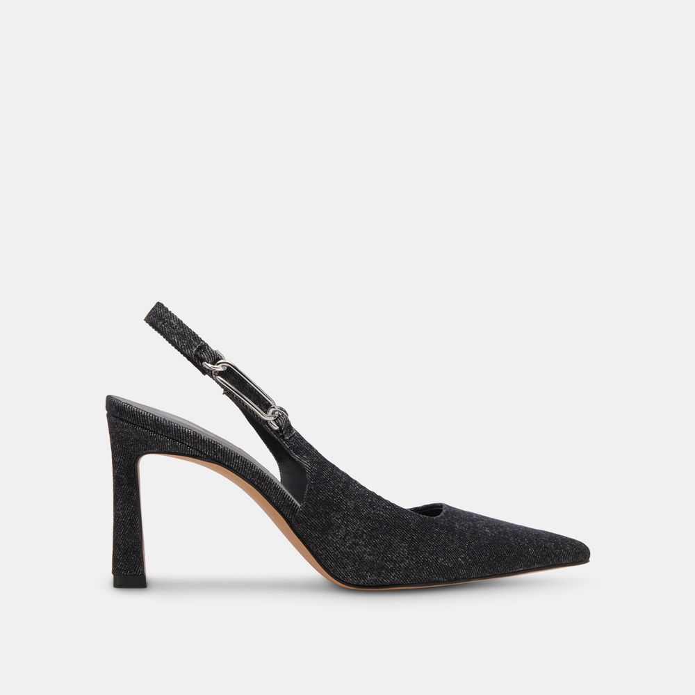 Dolce Vita Krista Denim Women Heels Black | US-310278PJR