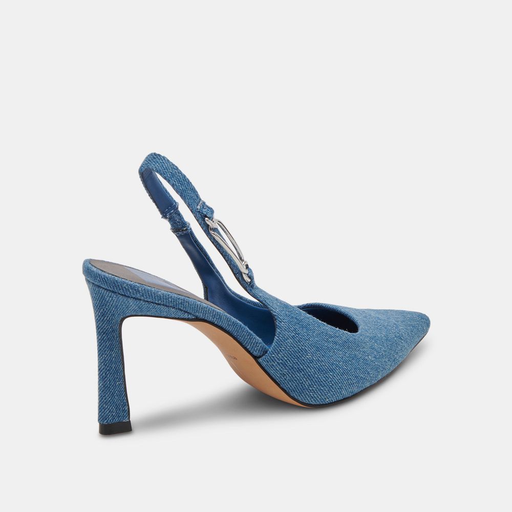 Dolce Vita Krista Denim Women Heels Blue | US-625917FXW