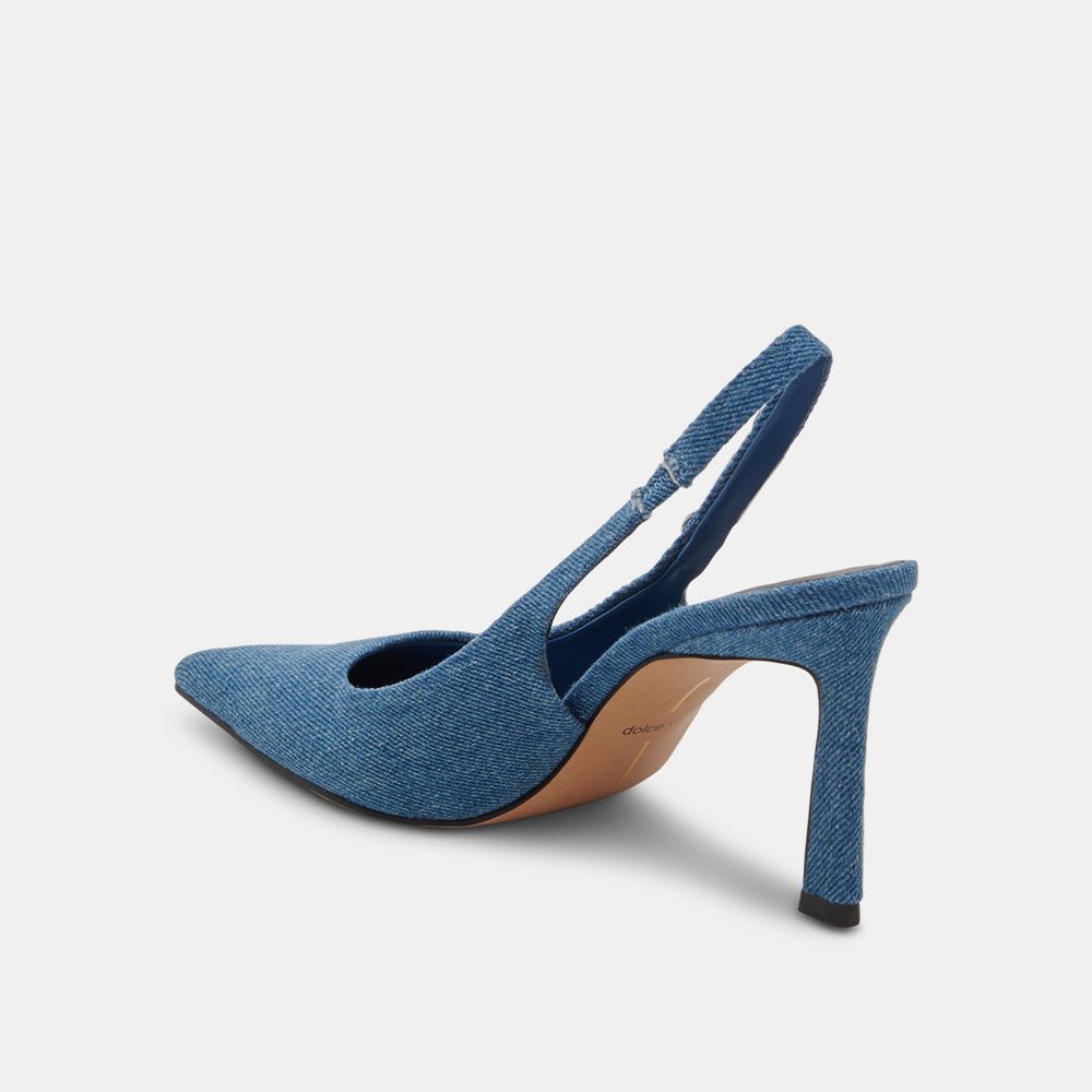 Dolce Vita Krista Denim Women Heels Blue | US-625917FXW