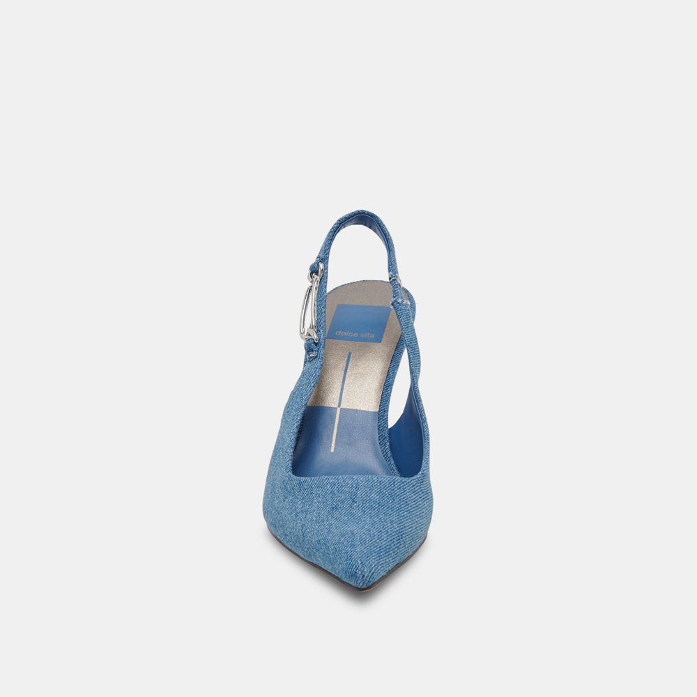 Dolce Vita Krista Denim Women Heels Blue | US-625917FXW