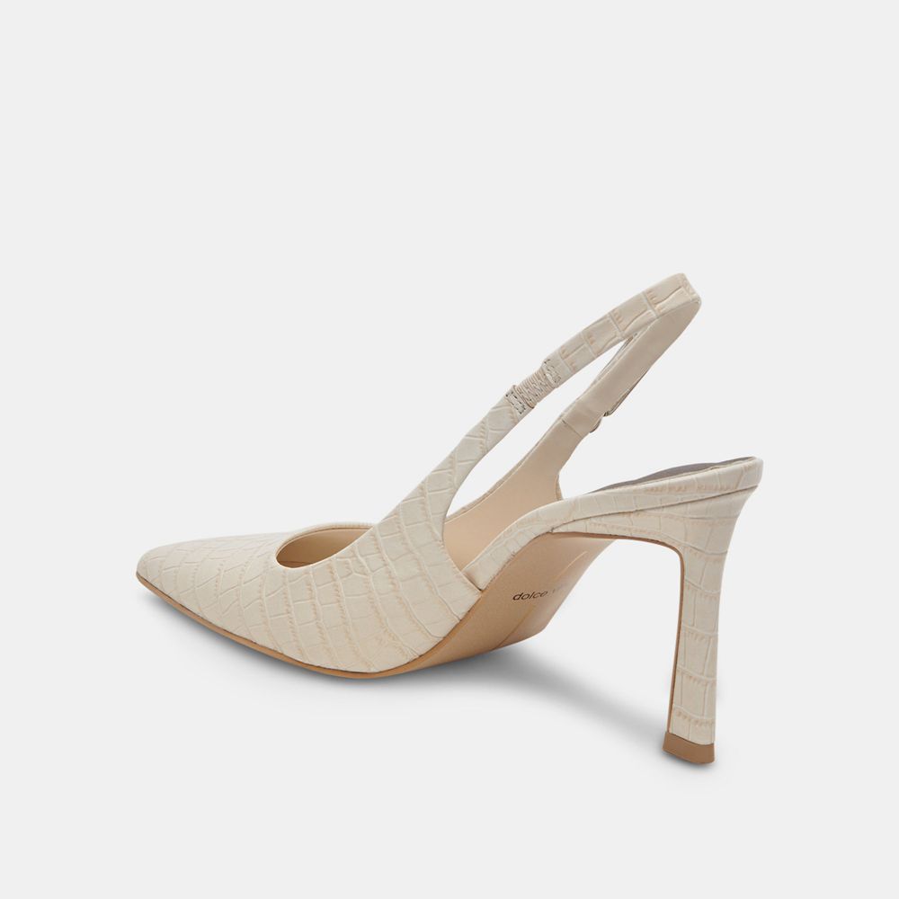 Dolce Vita Krista Leather Women Heels Beige | US-016835YZN