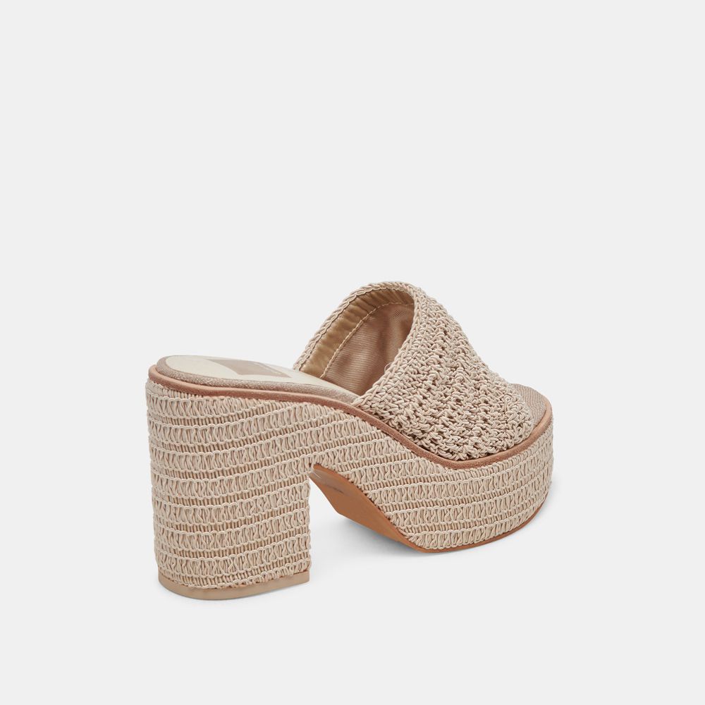 Dolce Vita Ladin Woven Women Heels Beige | US-692405GND