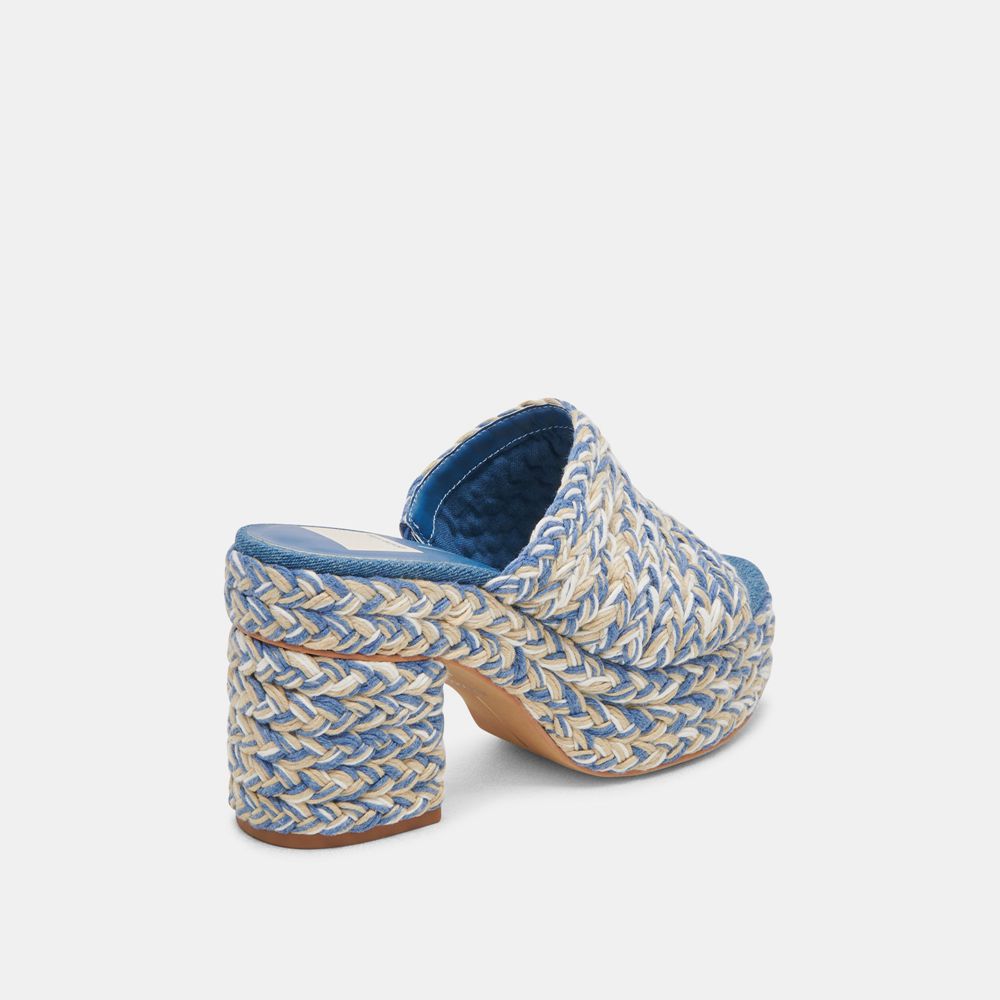 Dolce Vita Lady Woven Women Heels Blue | US-921543DOB