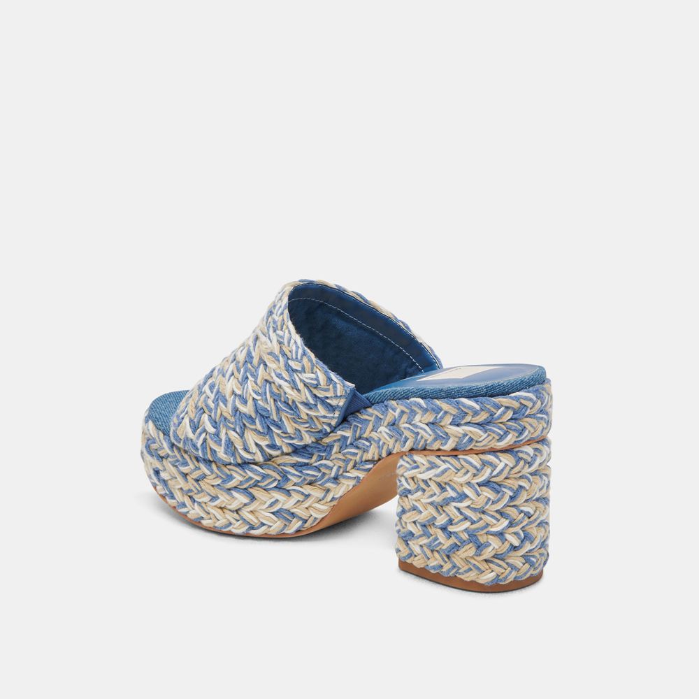 Dolce Vita Lady Woven Women Heels Blue | US-921543DOB