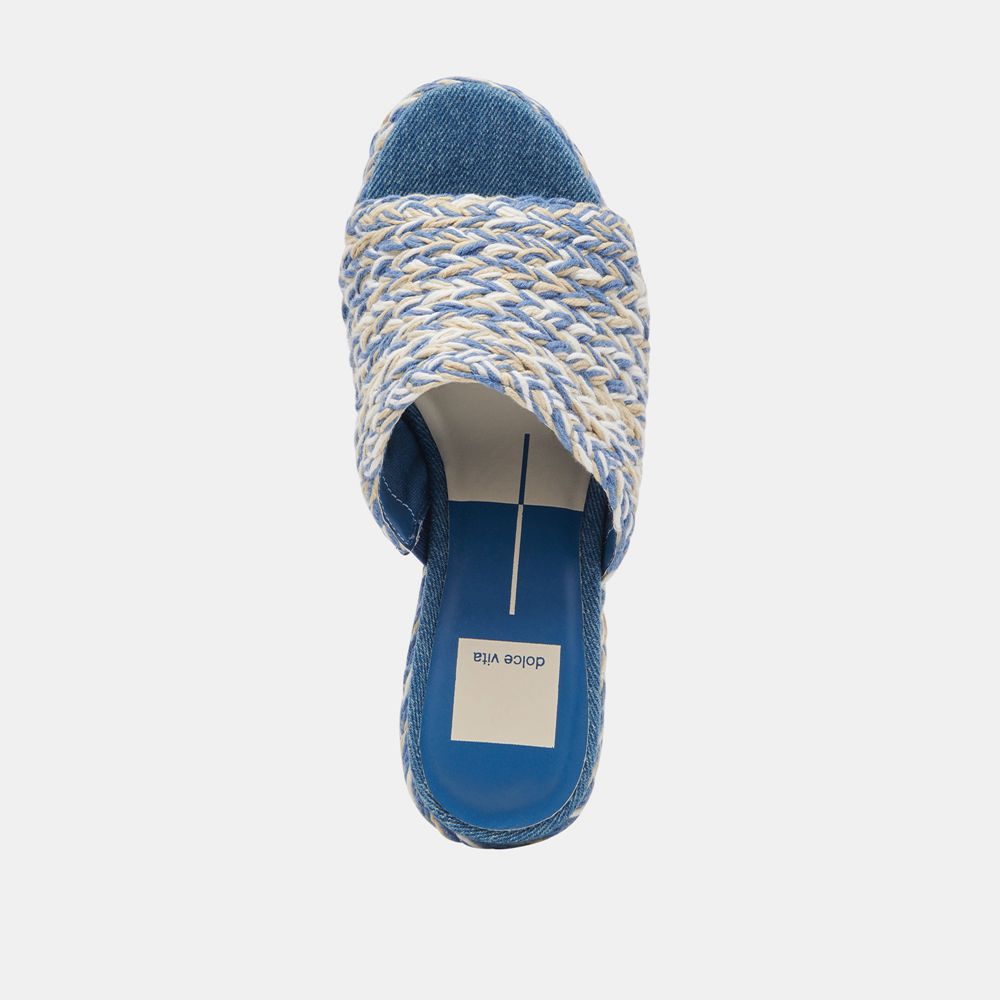 Dolce Vita Lady Woven Women Heels Blue | US-921543DOB