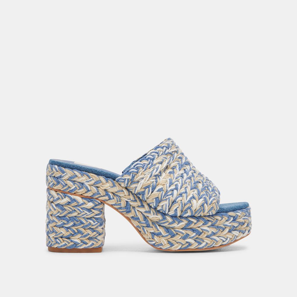 Dolce Vita Lady Woven Women Heels Blue | US-921543DOB