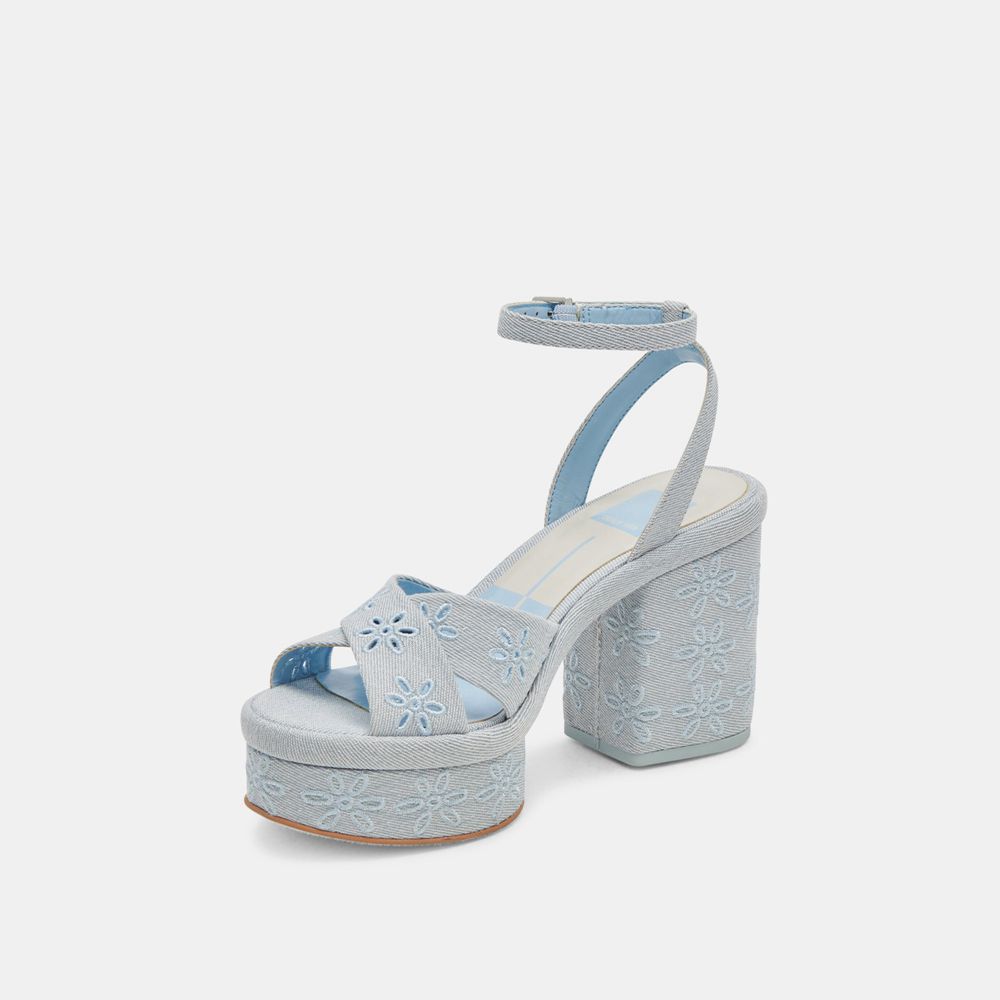 Dolce Vita Laisha Women Heels Light Blue | US-608154VFE