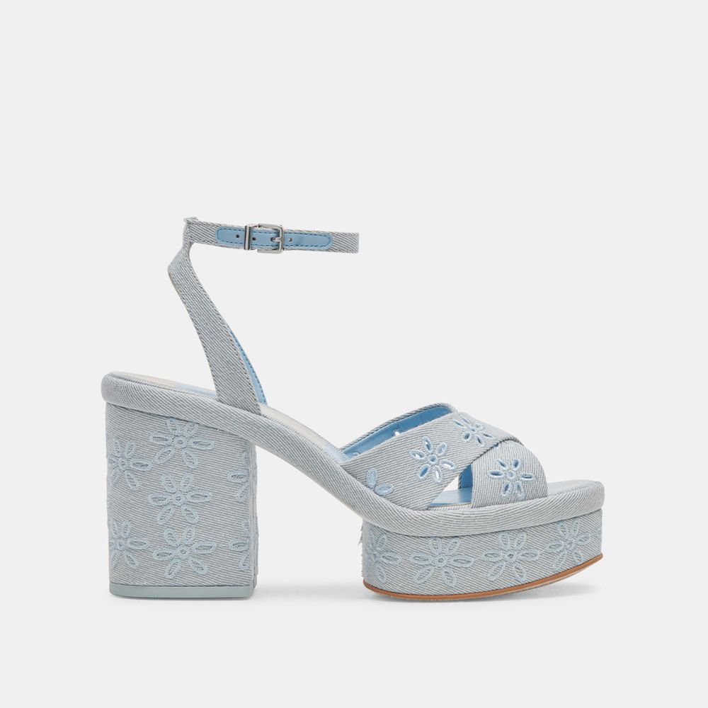 Dolce Vita Laisha Women Heels Light Blue | US-608154VFE