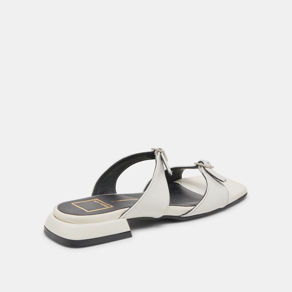 Dolce Vita Lavern Crinkle Patent Women Sandals White | US-091546BOR