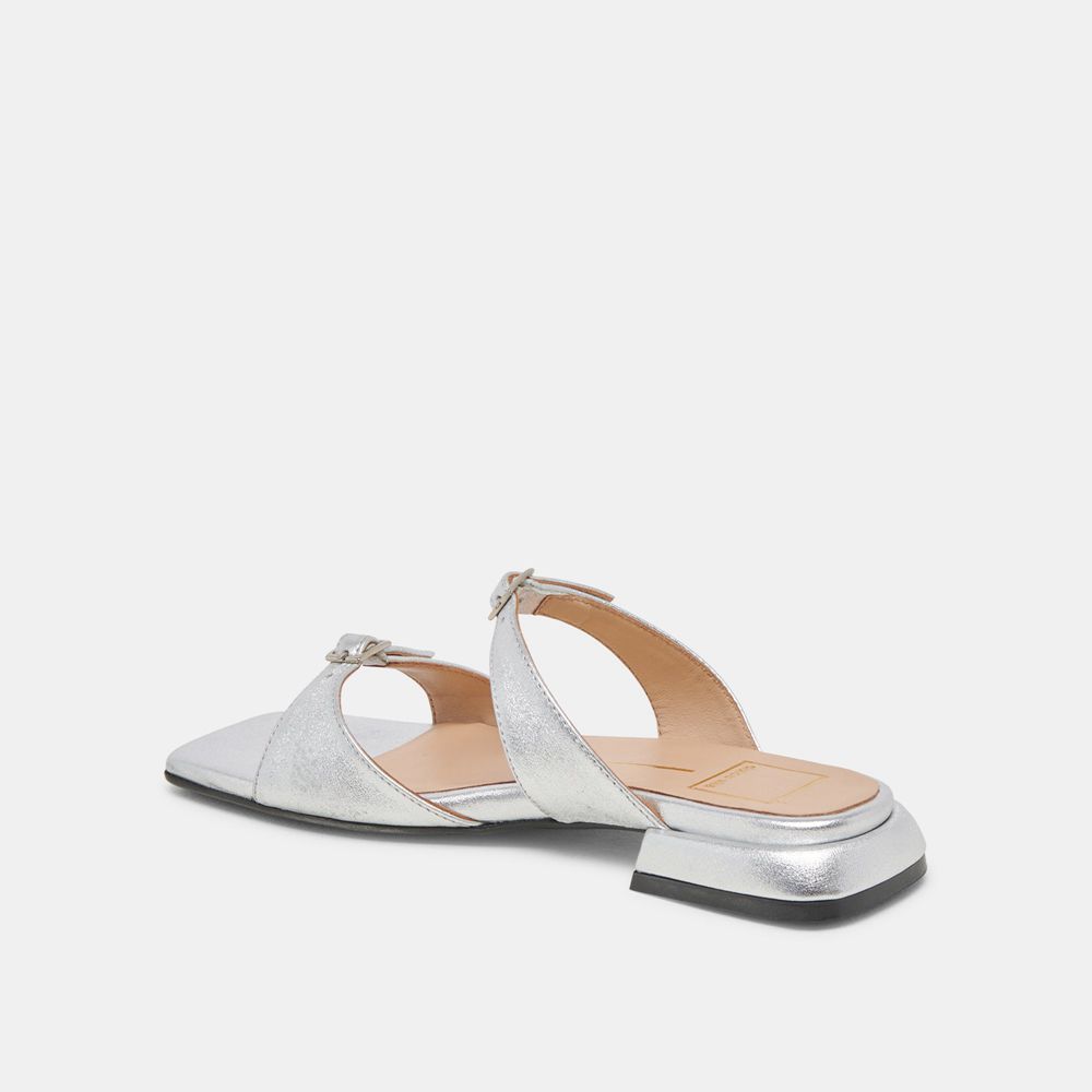 Dolce Vita Lavern Leather Women Sandals Silver | US-410279IJF