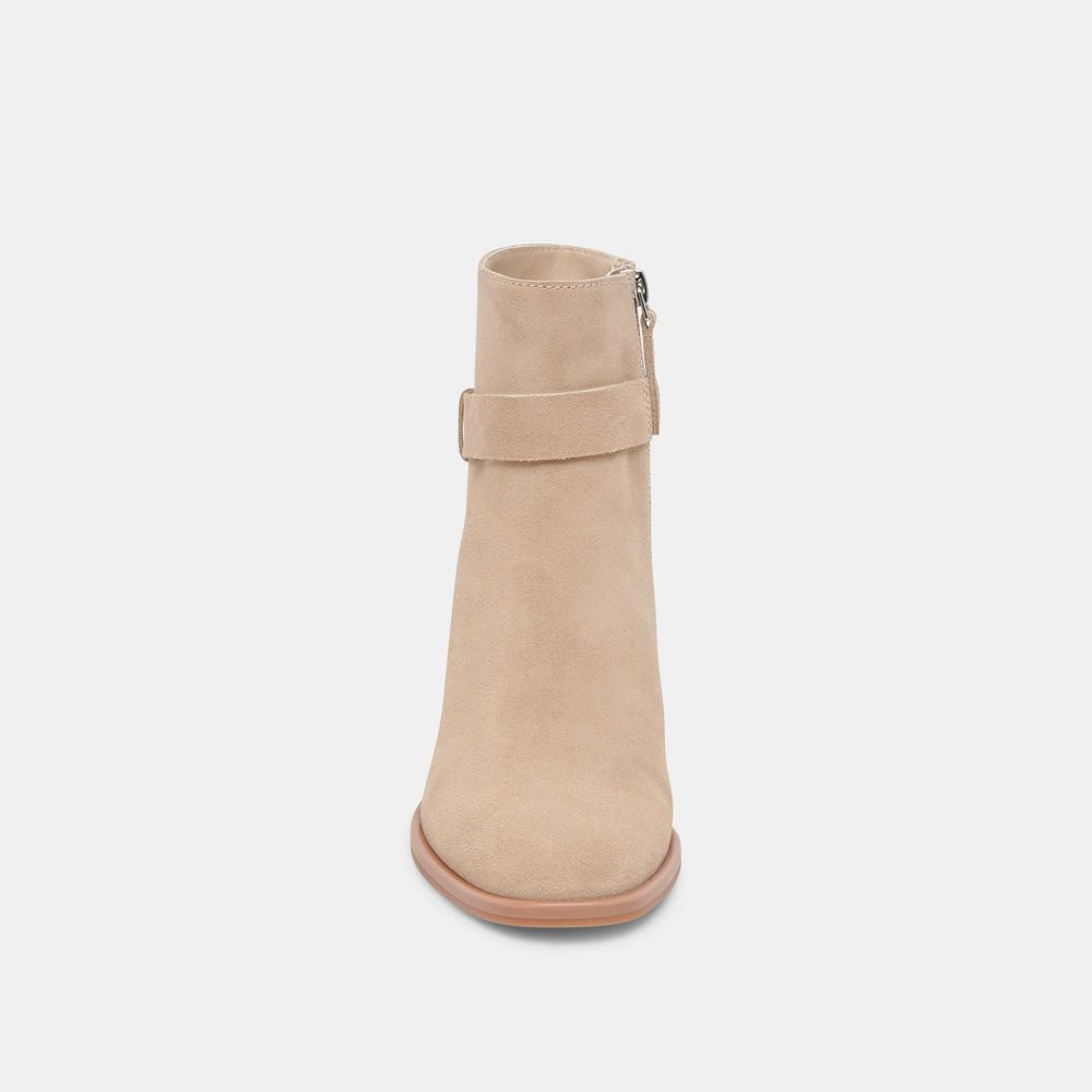 Dolce Vita Leland Suede Women Booties Beige | US-205349GTZ