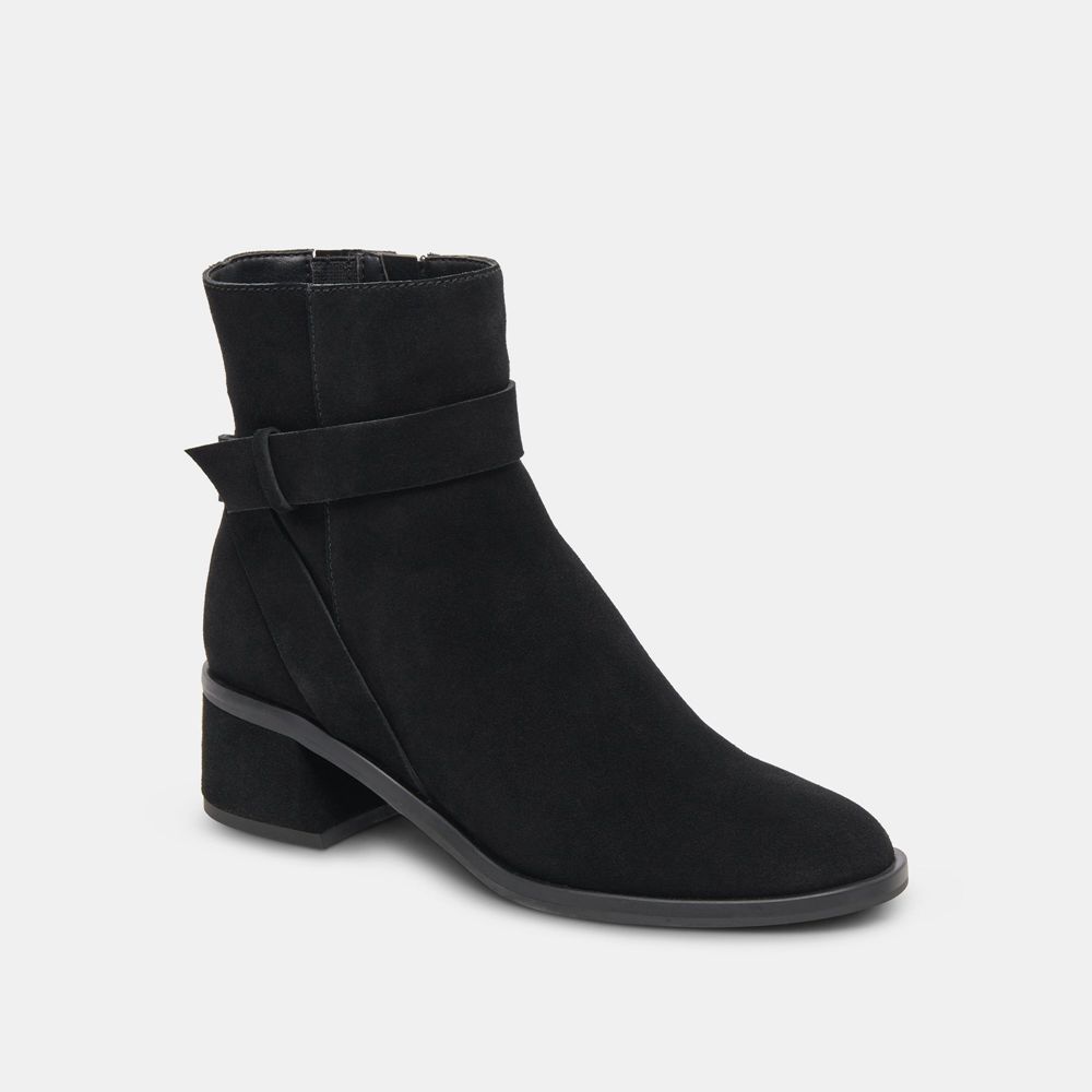 Dolce Vita Leland Suede Women Booties Black | US-168295WGS