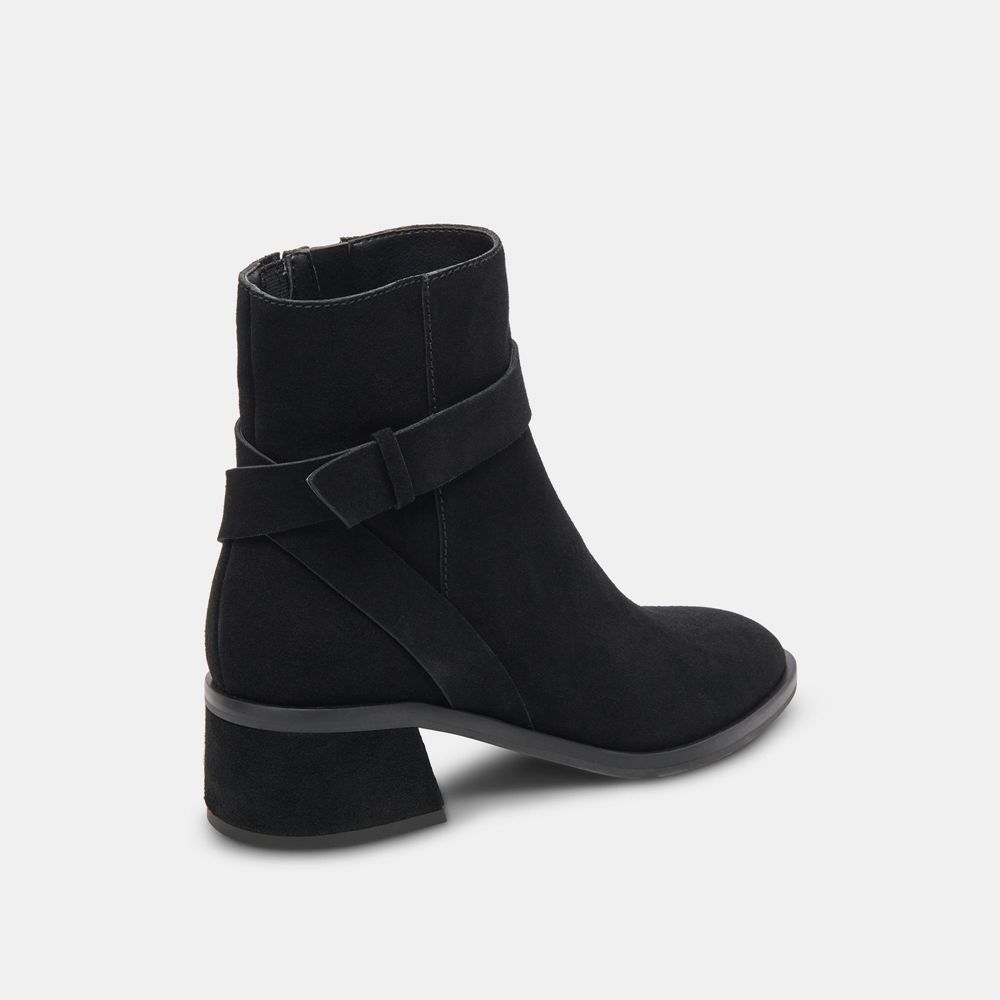 Dolce Vita Leland Suede Women Booties Black | US-168295WGS