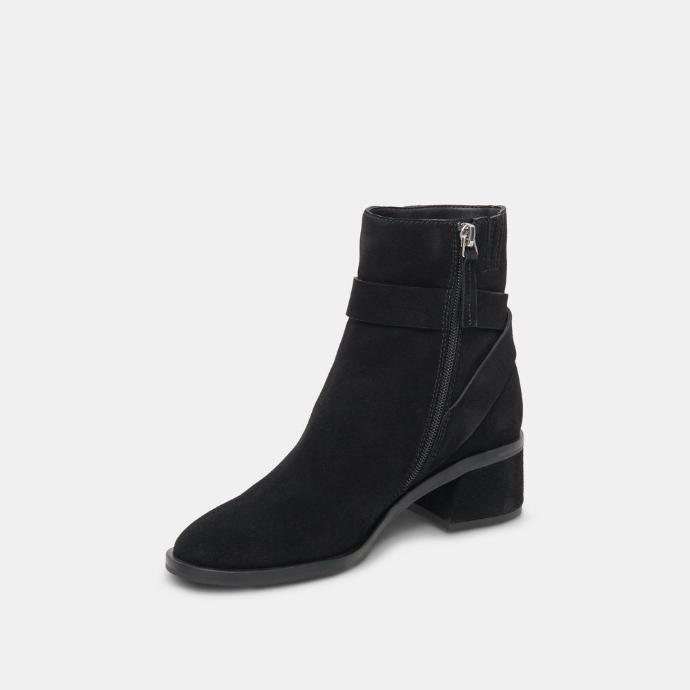 Dolce Vita Leland Suede Women Booties Black | US-168295WGS