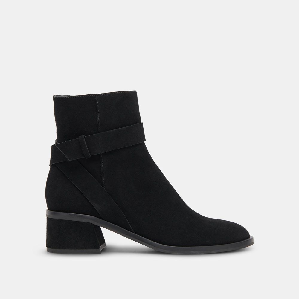 Dolce Vita Leland Suede Women Booties Black | US-168295WGS