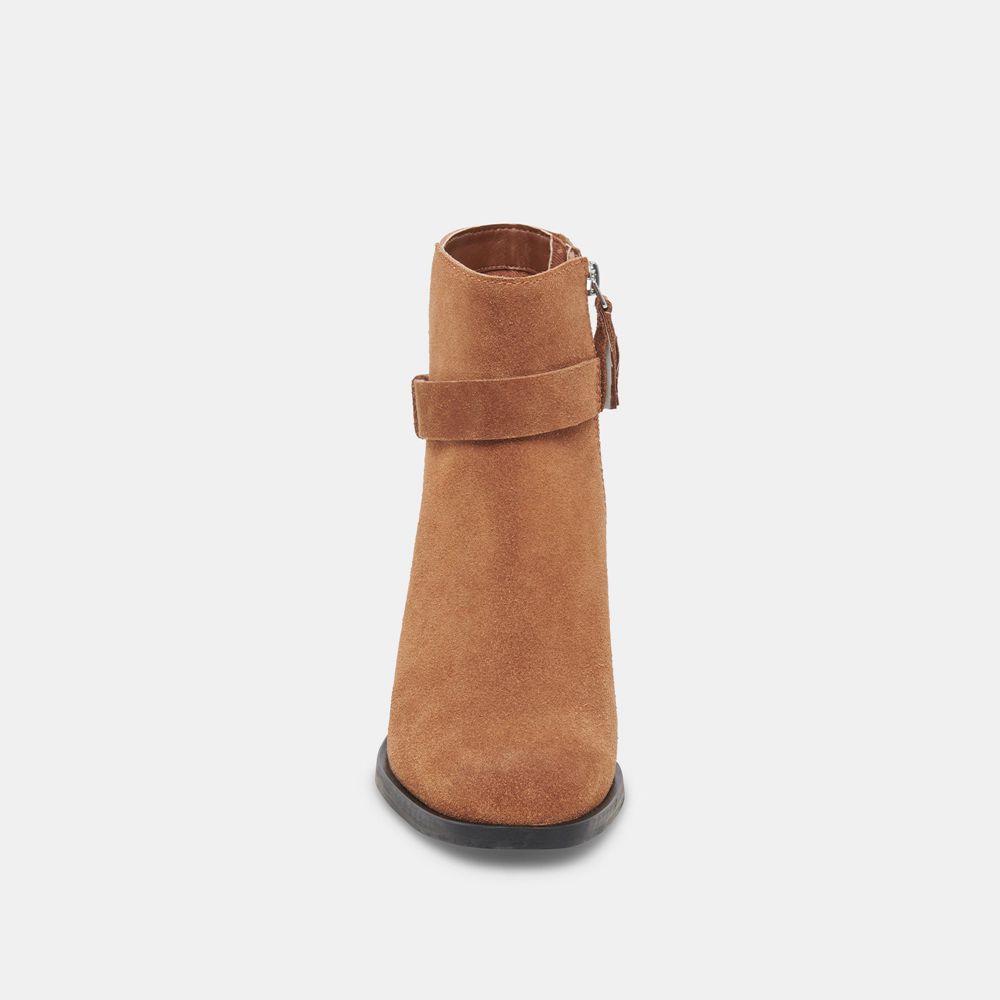 Dolce Vita Leland Suede Women Booties Brown | US-809647BXO