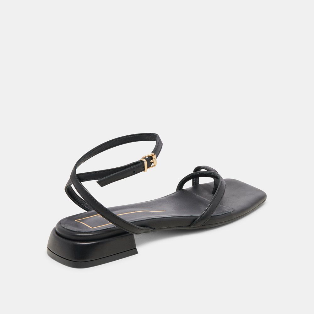 Dolce Vita Lexi Leather Women Sandals Black | US-136590POB