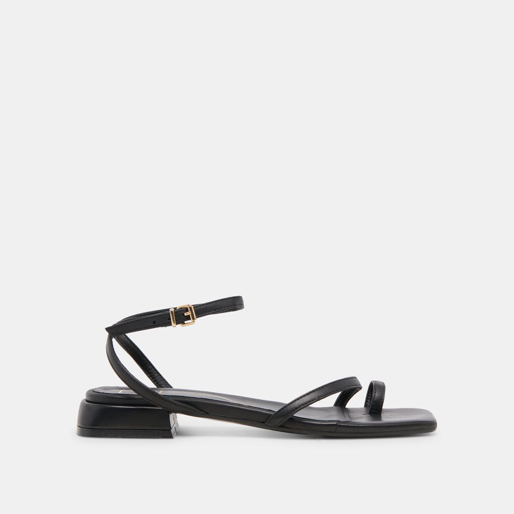 Dolce Vita Lexi Leather Women Sandals Black | US-136590POB