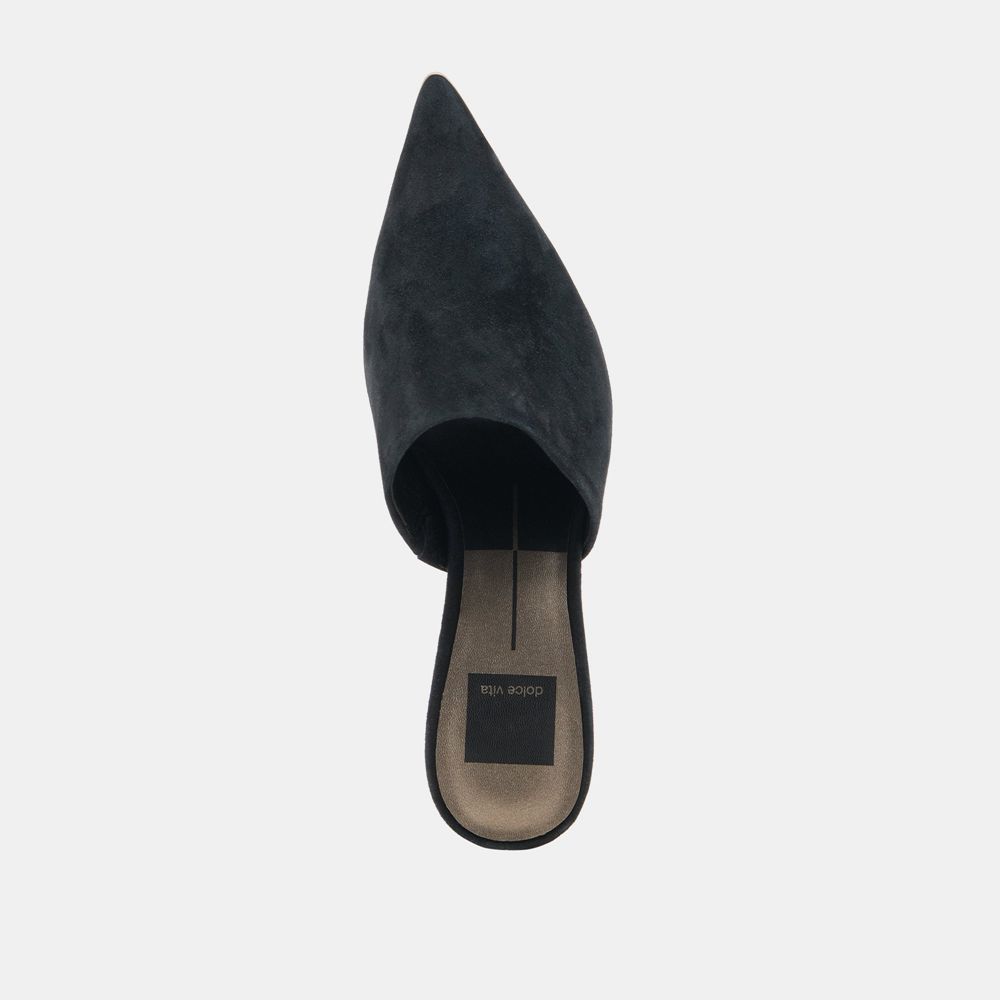 Dolce Vita Lexy Suede Women Heels Black | US-761092SIK