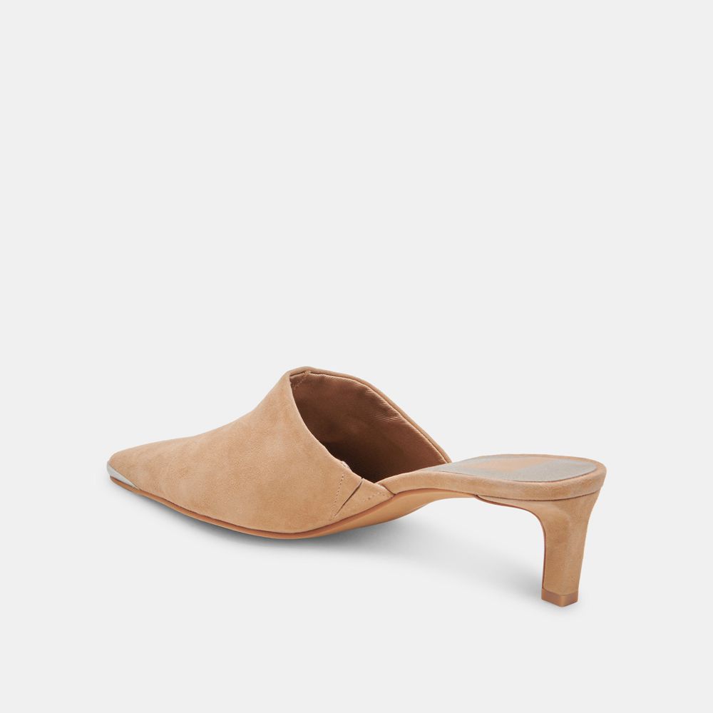 Dolce Vita Lexy Suede Women Heels Brown | US-605741YIG