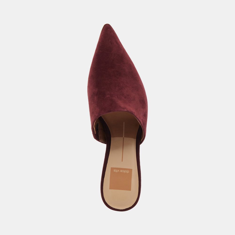 Dolce Vita Lexy Suede Women Heels Dark Red | US-398470FGL