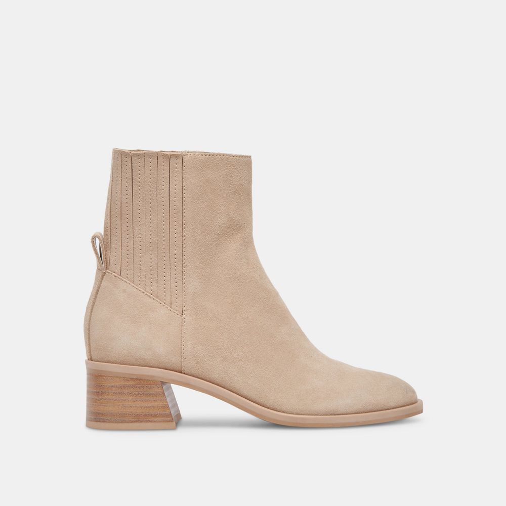 Dolce Vita Linny H2O Suede Women Boots Beige | US-837509JTN